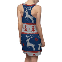Christmas dresses - Reindeer blue dress | Dresses for women