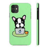 iPhone x cases - Laptop frenchie blue background color | iPhone xs cases mate tough