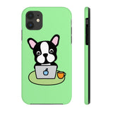 iPhone x cases - Laptop frenchie blue background color | iPhone xs cases mate tough