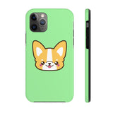 iPhone xs max cases - Light green color corgi face | iPhone X cases mate tough