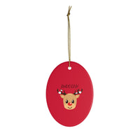Christmas ornaments - Cute Rudolph | Ceramic Ornaments | Christmas decor