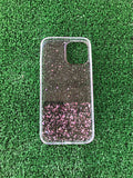 For iPhone 12 / 12 mini / 12 pro / 12 pro max pink glitter clear case
