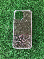 For iPhone 12 / 12 mini / 12 pro / 12 pro max pink glitter clear case