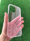For iPhone 12 / 12 mini / 12 pro / 12 pro max pink glitter clear case