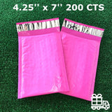 Bubble Mailer 4.25 x 7 Padded Envelopes Pink 200 Qty