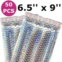 Bubble Mailers 6.5 x 9 Padded Envelopes Qty 50 Color Holographic
