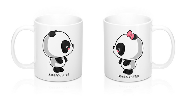 Matching mugs - Panda Mug | Couples coffee mug | Mugs for couples