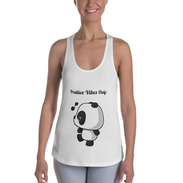 Panda Positive Vibes Women's Racerback Tank Top