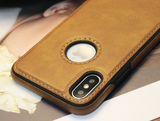 For Apple iPhone XS MAX SLIM Luxury Leather Case Cover iPhone XS iPhone 11