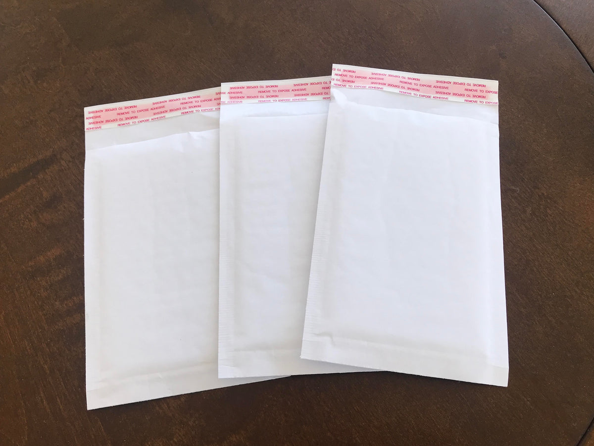 Kraft Bubble Padded Envelopes - All Sizes, White Laminated Paper, Shipping Mailers