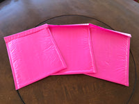 Kraft Bubble Mailer Padded Envelope Mailer Bubbles with hot pink, blue and teal